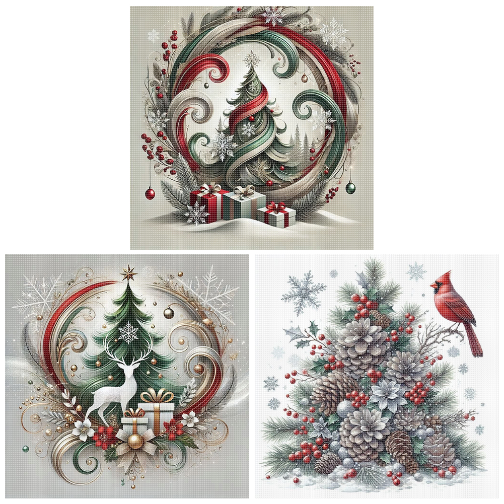 Xmas Printed Cross Stitch Kit  - Embroidery Xmas Kits recensione e prezzo