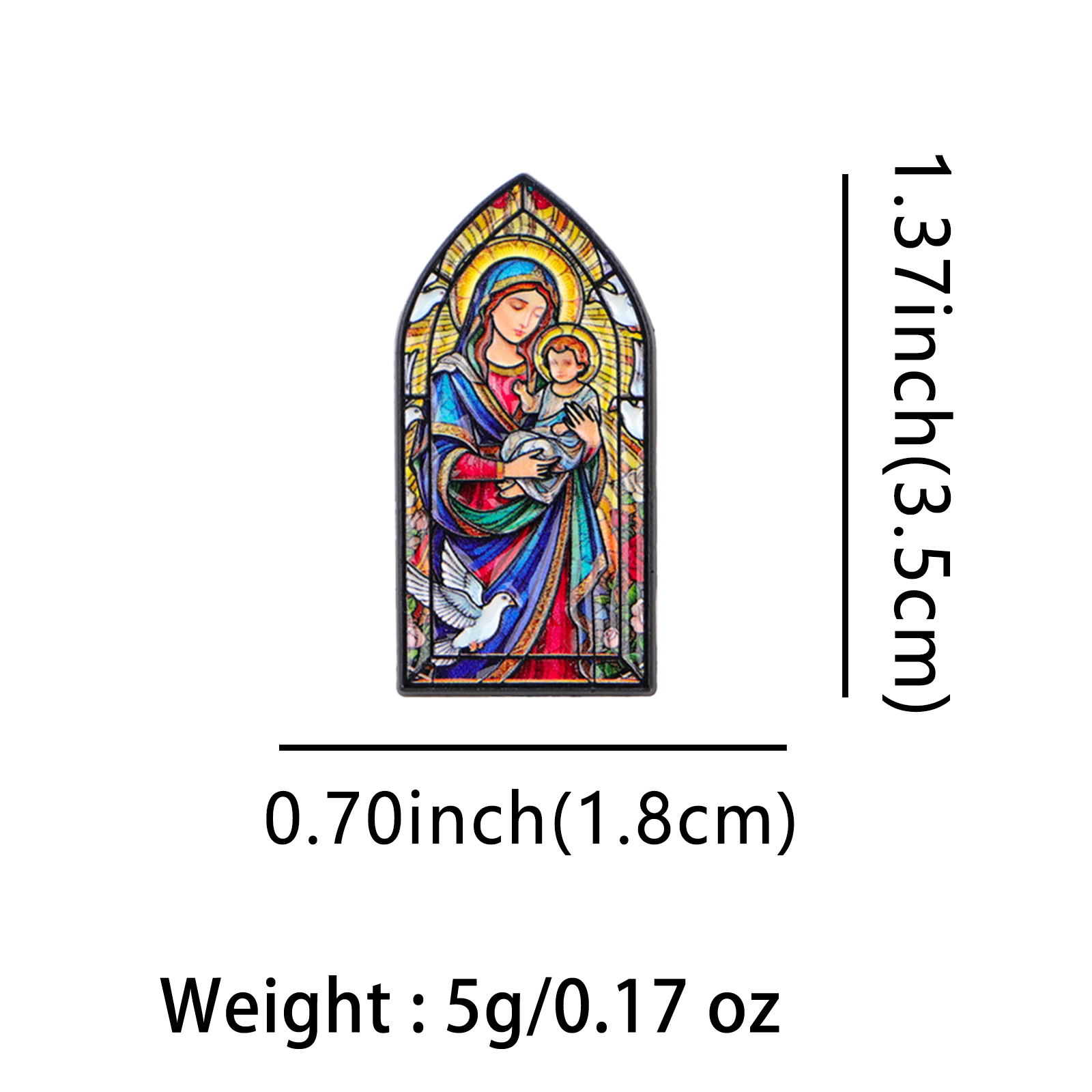 Virgin Mary Jesus Vintage Lape - Embroidery Jesus recensione e prezzo