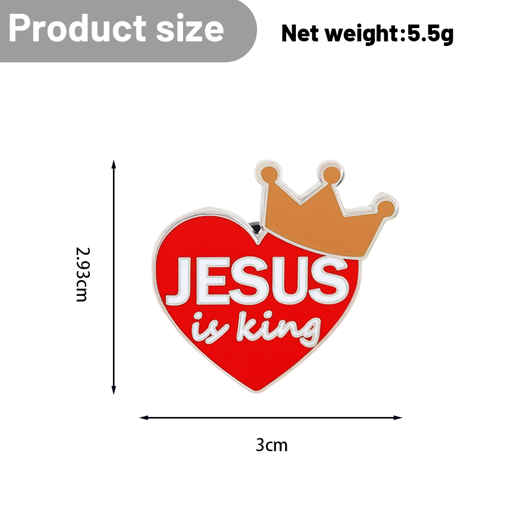 Jesus Is King Red Heart Crown  - Embroidery Jesus recensione e prezzo
