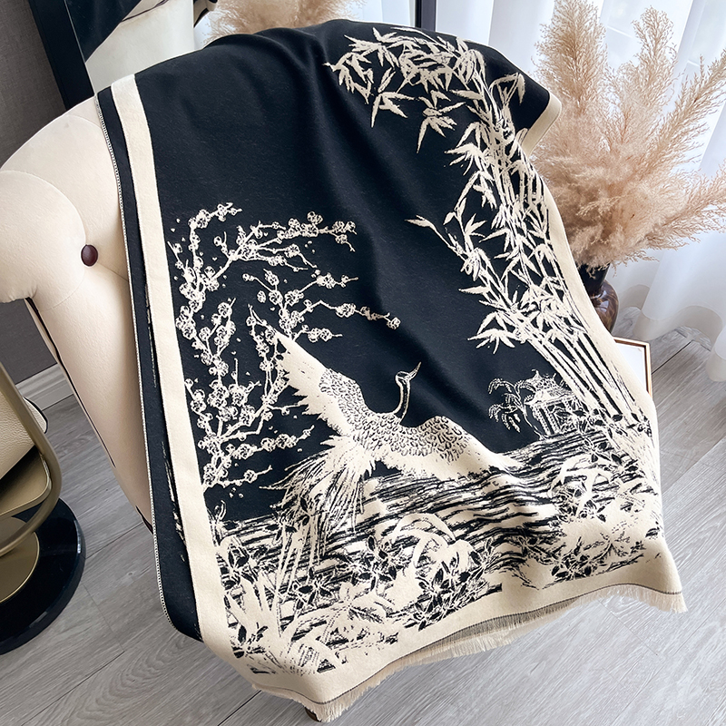 Women Winter Cashmere Scarf Wh - Embroidery Pashmina recensione e prezzo