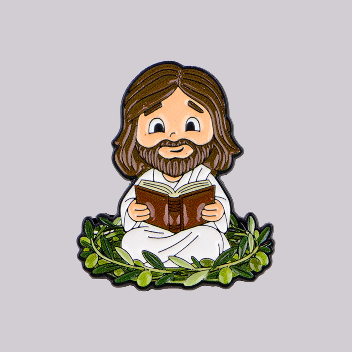 Jesus  Enamel Pin Reading Book - Embroidery Jesus recensione e prezzo