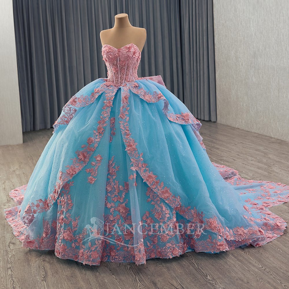 Shinny Bow Quinceanera Dress P - Embroidery Organza recensione e prezzo