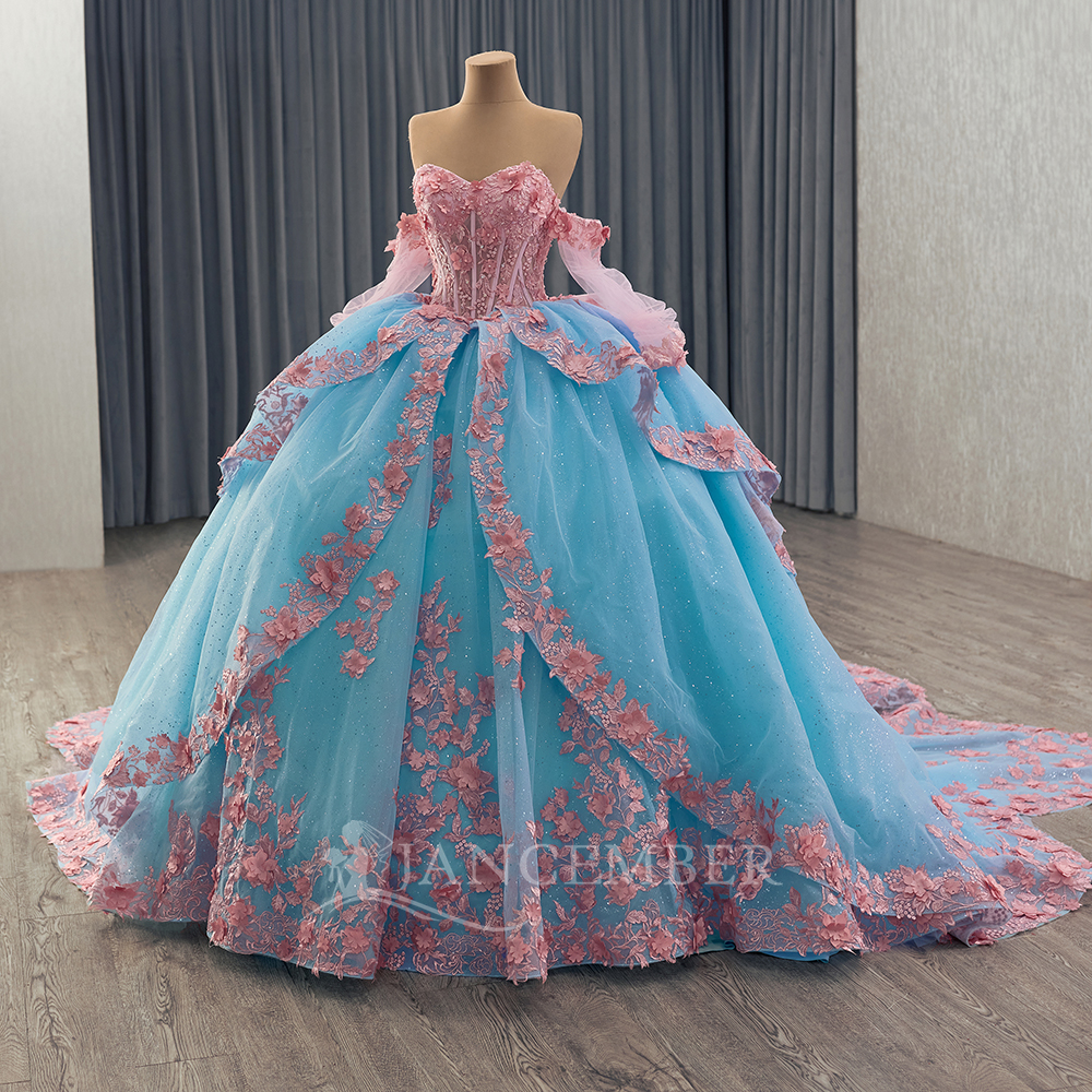 Shinny Bow Quinceanera Dress P - Embroidery Organza recensione e prezzo