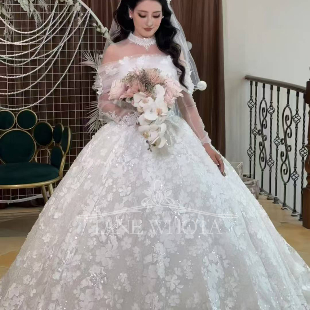 Luxury Sequined Wedding Dress  - Embroidery Organza recensione e prezzo